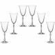 6 bohemia crystal glasses for Red wine "Parus" 350 ml