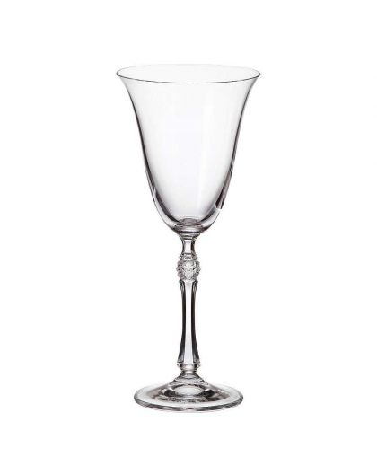 6 bohemia crystal glasses for Red wine "Parus"