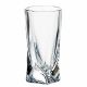 6 Bohemia Crystal Liquor glasses "Quadro"