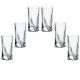 6 Bohemia Crystal Liquor glasses "Quadro"
