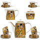 Tea set, "The Kiss" series on a gold background