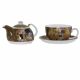 Tea set - single " The Kiss" series on a gold background