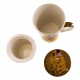 Gift cup for tea-classic "The Kiss" series on a gold background
