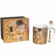 Gift cup for tea-finesse "The Kiss" series on a gold background