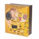 Porcelain vase "The Kiss" series on a gold background