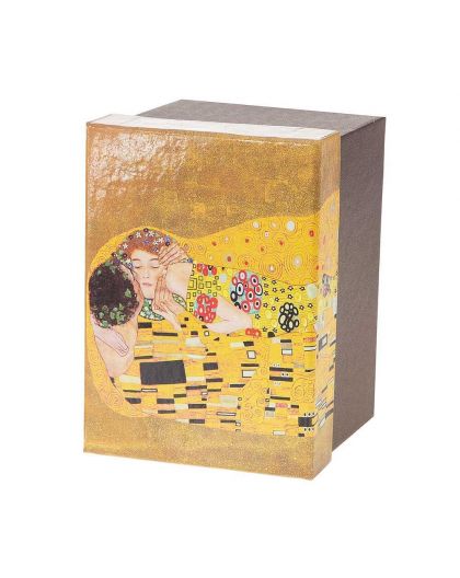Porcelain vase "The Kiss" series on a gold background - 20cm