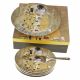 Porcelain Cake set "The Kiss" series on a gold background