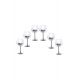 6 red wine glasses "Smoky"