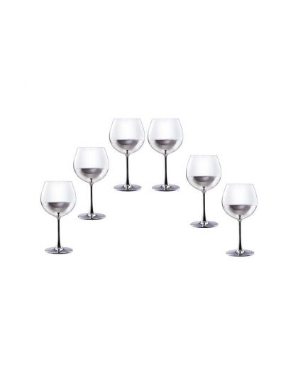 6 red wine glasses "Smoky"