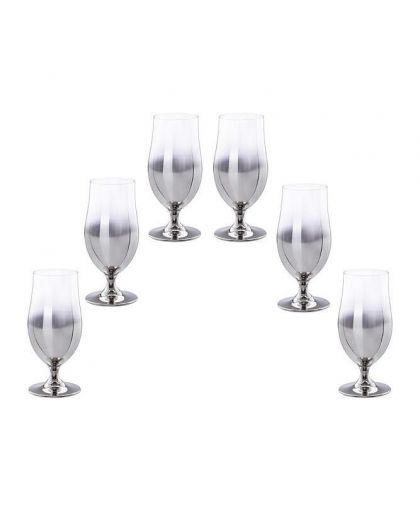 6 Beer glasses "Smoky"
