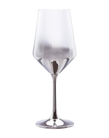 6 white wine glasses "Smoky"
