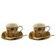 Set of two coffee cups "The Kiss"
