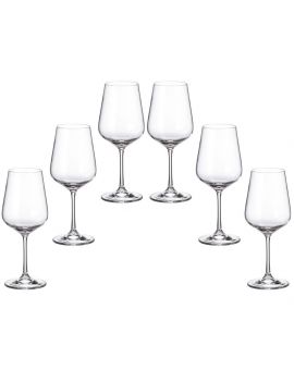 6 bohemia crystal red wine glasses "Strix"