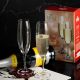 2 Bohemia Crystal  Champagne glasses "Fiora Love"