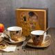 Set of two tea cups "The Kiss"