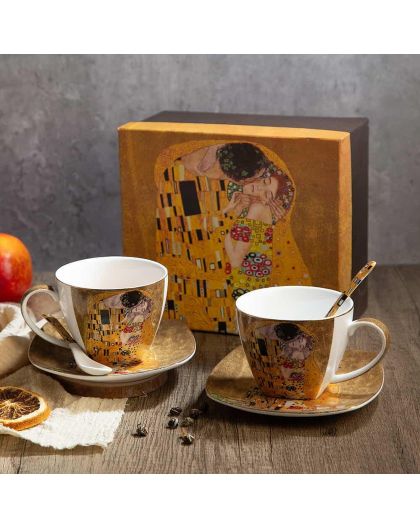 Set of two tea cups "The Kiss"