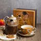 Tea set - single " The Kiss" series on a gold background