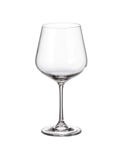 6 bohemia crystal red wine glasses "Strix" 600 ml