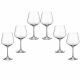 6 bohemia crystal red wine glasses "Strix" 600 ml