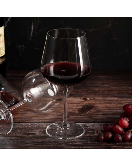 6 bohemia crystal red wine glasses "Strix" 600 ml