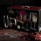 Bohemia Crystal set : Champagne and red wine glasses Fiora series
