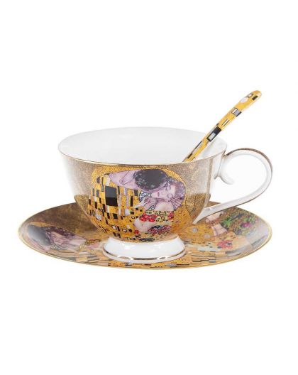 Set of two tea cups "The Kiss"