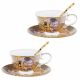 Set of two tea cups "The Kiss"
