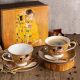 Set of two tea cups "The Kiss"