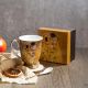 Cup for tea - elegant "The Kiss" series on a gold background