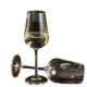 6 bohemia crystal white wine glasses "Strix"