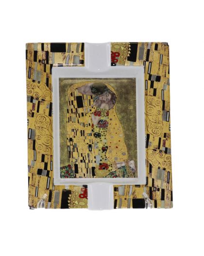 Ashtray "The Kiss" series on a gold background