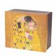 Sugar bowl, "The Kiss" series on a gold background