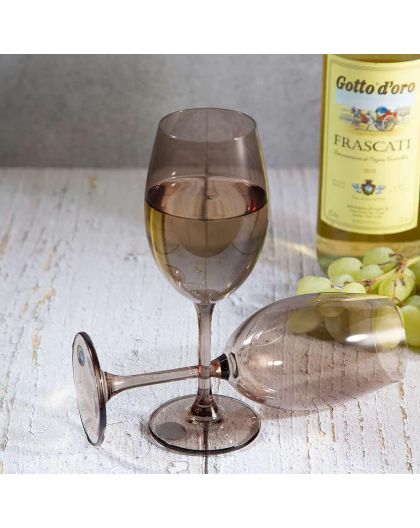 6 bohemia crystal white wine glasses "Silvia"
