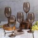 6 bohemia crystal white wine glasses "Silvia"