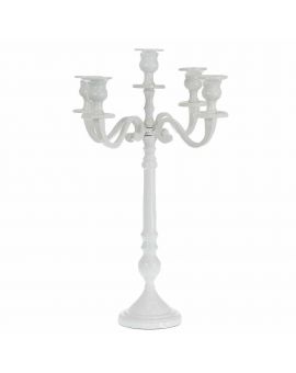 Candlestick white, 5 candles