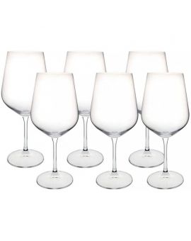 6 bohemia crystal red wine glasses "Strix" 580ml