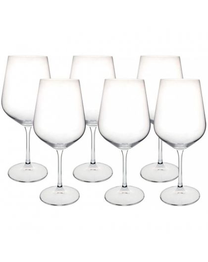 6 bohemia crystal red wine glasses "Strix" 580ml
