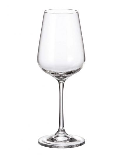 6 bohemia crystal white wine glasses "Strix"