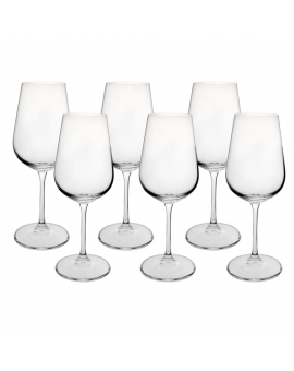 6 bohemia crystal white wine glasses "Strix" 360ml