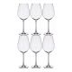 6 bohemia crystal red wine glasses "Columba" 650ml