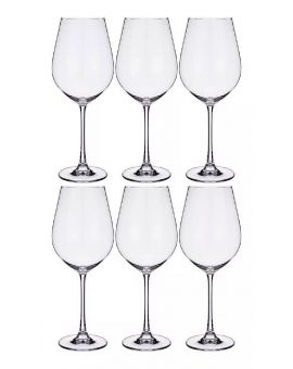 6 bohemia crystal red wine glasses "Columba" 650ml