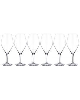 6 bohemia crystal white wine glasses "Gavia" 470ml