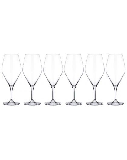6 bohemia crystal white wine glasses "Gavia" 470ml