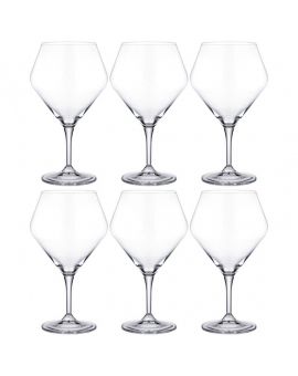 6 bohemia crystal red wine glasses "Gavia" 610ml