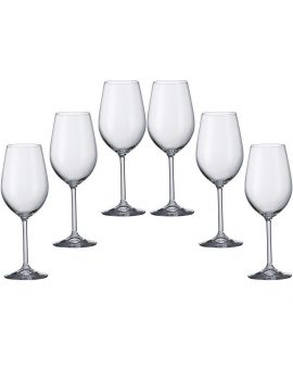 6 bohemia crystal red wine glasses "Colibri"