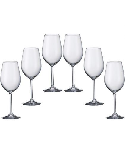 6 bohemia crystal red wine glasses "Colibri"
