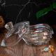 Bohemia Crystal Bowl "Wave" with Lid 22cm