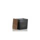 Candle in black mat glass Habana Tabacco