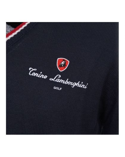 KNIT SWEATER WITH ELBOW PATCHES Tonino Lamborghini